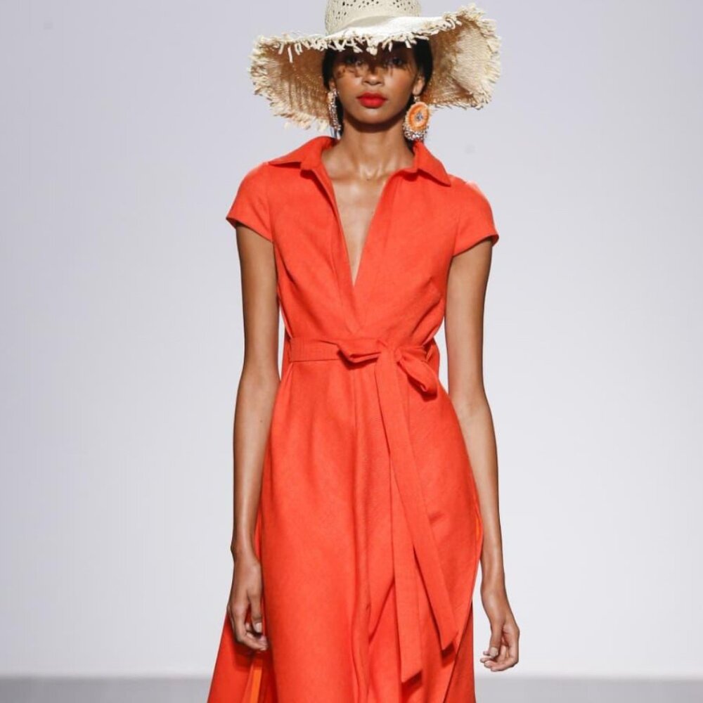 Maeve Anthropologie Coral Wrap Dress‎ Small Open Back Travel Wedding Guest